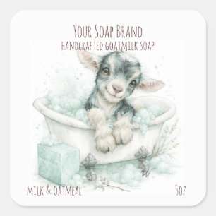 Adorable Baby Goat Handmade Soap Label