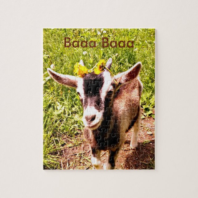 Adorable Baby Goat Jigsaw Puzzle (Vertical)