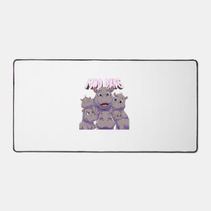 Adorable Baby Hippo Just A Girl Who Loves Moo Deng Desk Mat