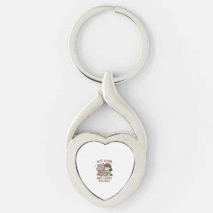 Adorable Baby Hippo Just A Girl Who Loves Moo Deng Key Ring