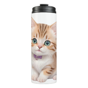 Adorable Baby Kitten Design Thermal Tumbler