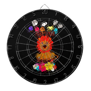 Adorable Baby Lion Art Design Motif Dartboard