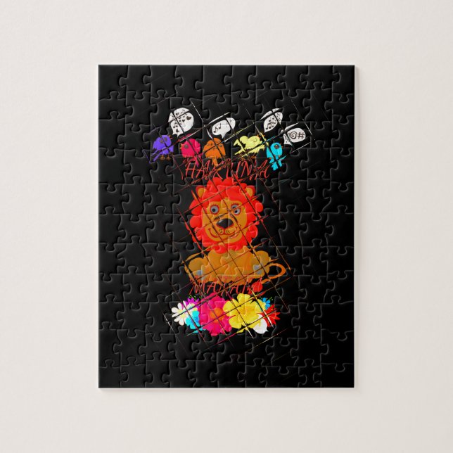 Adorable Baby Lion Art Design Motif Jigsaw Puzzle (Vertical)