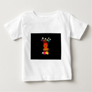 Adorable Baby Lion Art Design Motif T-Shirt