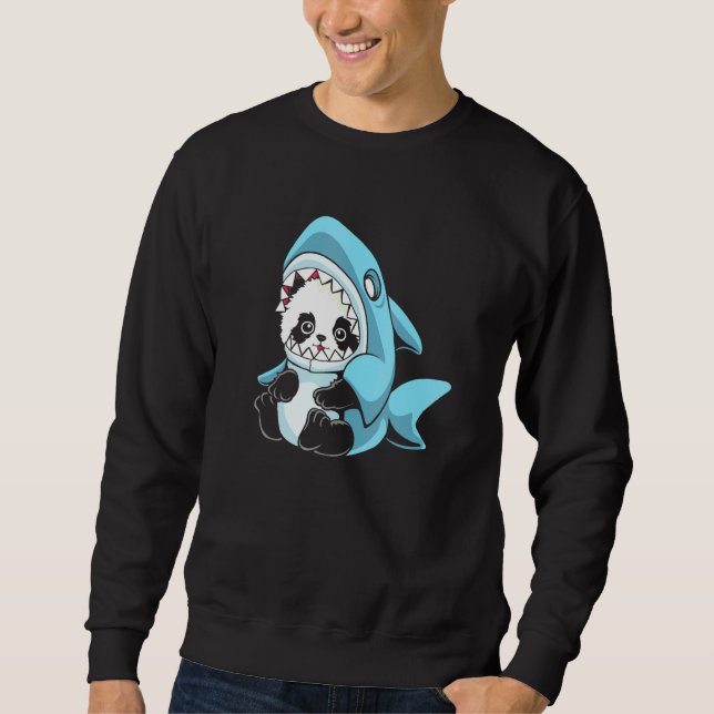 Adorable Baby Panda Shark Sweatshirt (Front)