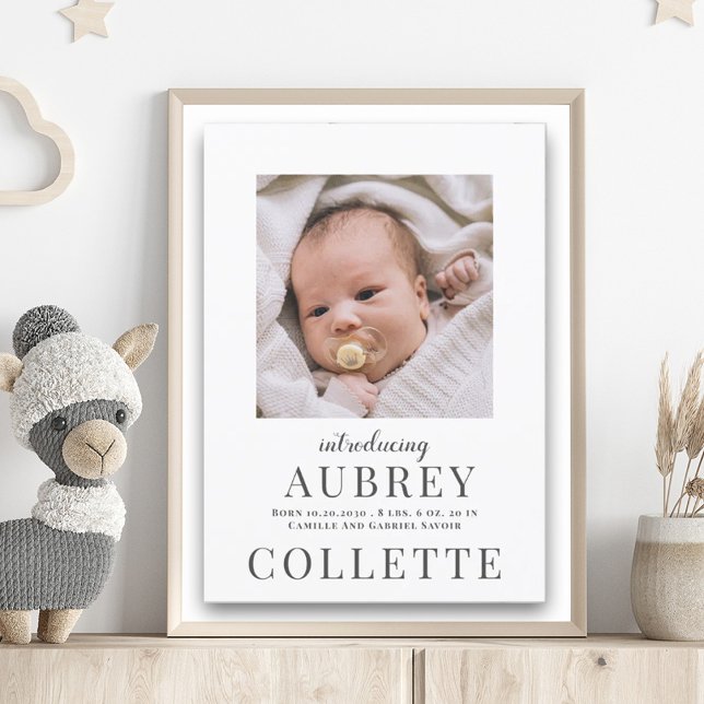 Adorable Baby Photo Birth Announcement (Creator Uploaded)