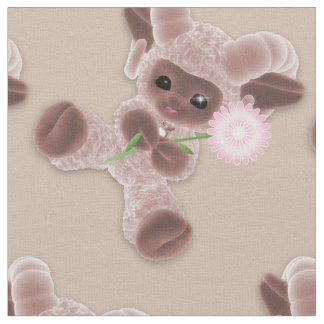 Adorable Baby Plush Toy Ram Milk Chocolate Fabric