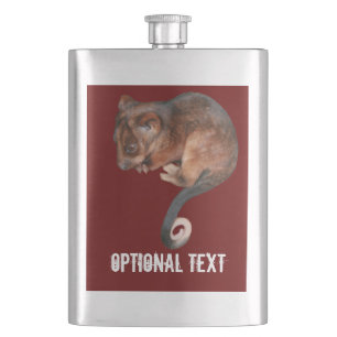 Adorable Baby Ringtail Possum in Australia Hip Flask