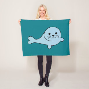 Adorable Baby Seal Fleece Blanket