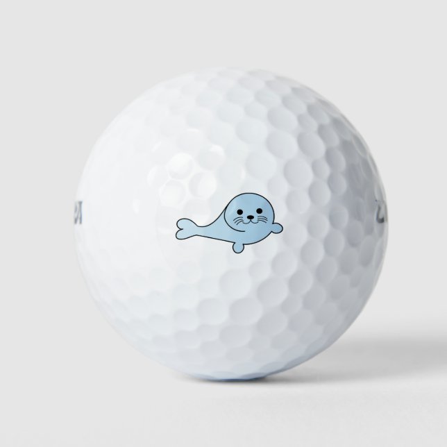 Adorable Baby Seal Golf Balls (Front)