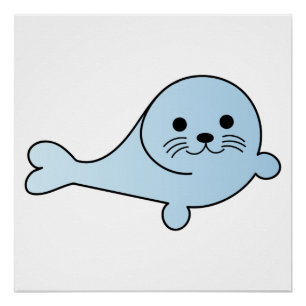 Adorable Baby Seal Poster