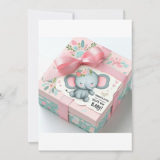 Adorable Baby Shower Gift Set - Newborn Essentials Invitation (Front)