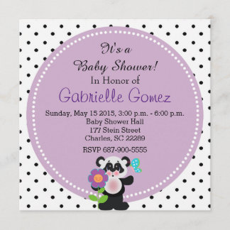 Adorable Baby Shower or Birthday Custom Panda Bear Invitation