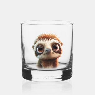 Adorable Baby Sloth Whiskey Glass