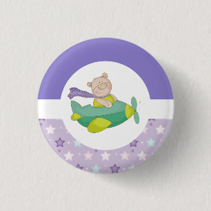 Adorable Baby Teddy Bear 3 Cm Round Badge