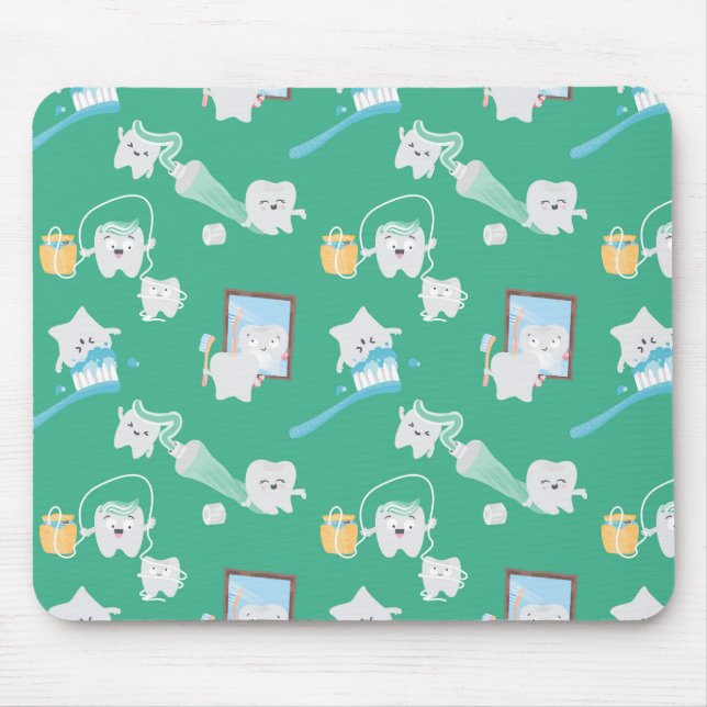 Adorable Baby Teeth Dental Office Dentist  Mouse Mat (Front)