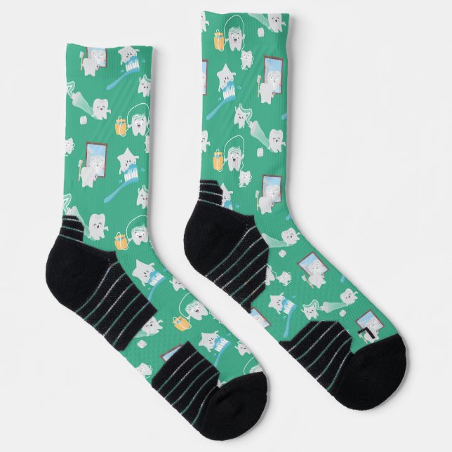 Adorable Baby Teeth Dental Office Dentist  Socks (Right)