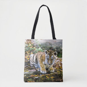 Adorable Baby Tiger Cub Tote Bag