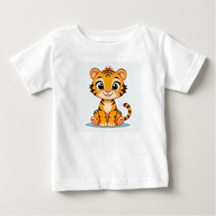 🐯 Adorable Baby Tiger Cute Cartoon Wild Animal 🐯 T-Shirt