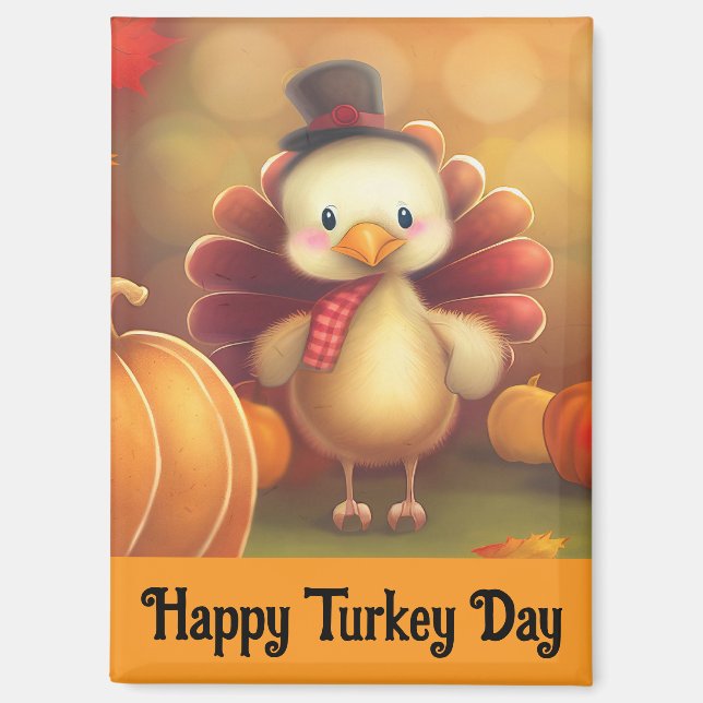 Adorable Baby Turkey Magnet (Front)