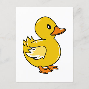 Adorable Baby yellow duck Postcard