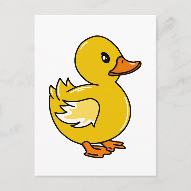 Adorable Baby yellow duck Postcard (Front)