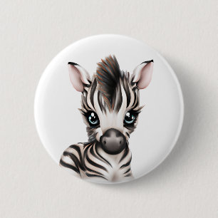 Adorable Baby Zebra 6 Cm Round Badge