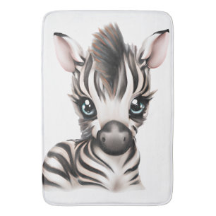 Adorable Baby Zebra Bath Mat