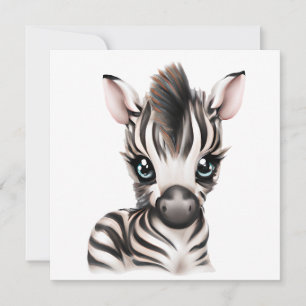 Adorable Baby Zebra Holiday Card
