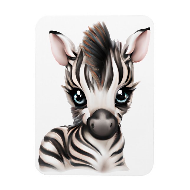 Adorable Baby Zebra Magnet (Vertical)