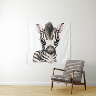 Adorable Baby Zebra Tapestry