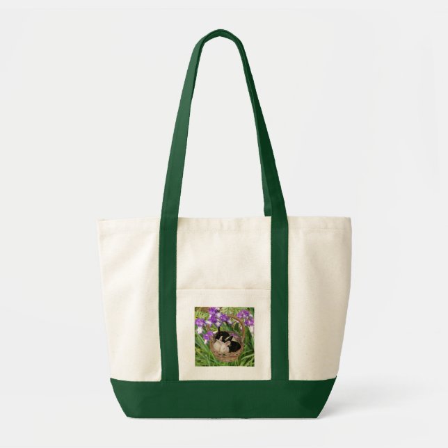 Adorable Basket of Baby Bunnies Tote Bag (Front)