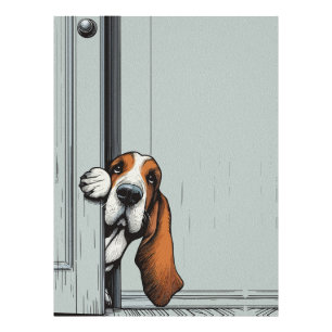 Adorable Basset Hound Dog Wall Art