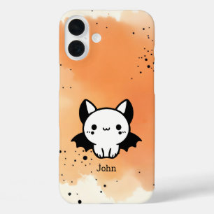 Adorable Bat Buddy - Kawaii Minimalist Nursery Art iPhone 16 Plus Case