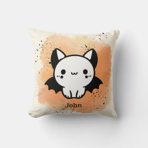 Adorable Bat Buddy - Kawaii Minimalist Nursery Art Cushion