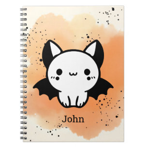 Adorable Bat Buddy - Kawaii Minimalist Nursery Art Notebook
