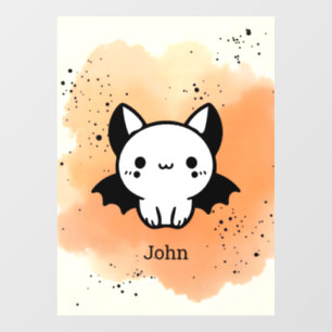 Adorable Bat Buddy - Kawaii Minimalist Nursery Art Window Cling
