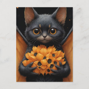 Adorable Bat Cat Postcard