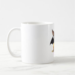 Adorable Bat on Pumpkin Cute Halloween Decor 2024 Coffee Mug