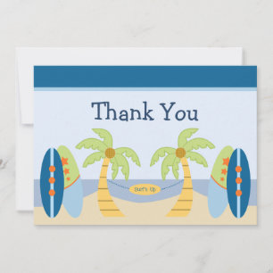 Adorable "Beach Baby"  Shower Thank You Card