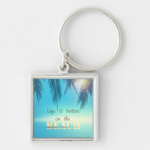 Adorable Beach Palm Leaves  Key Ring