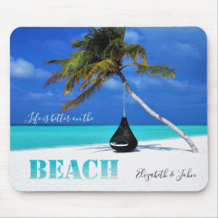 Adorable Beach,Palm,-Personalised Mouse Mat