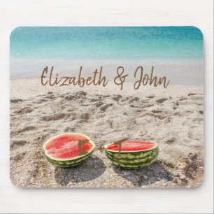 Adorable Beach,Sand,Watermelon -Personalised Mouse Mat
