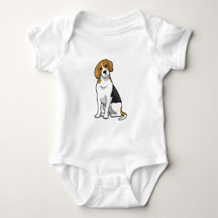 Adorable Beagle Baby Bodysuit