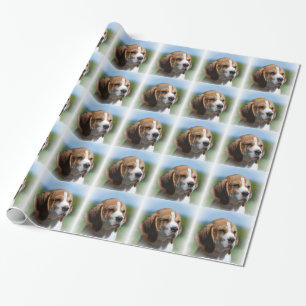 Adorable Beagle Dog Wrapping Paper