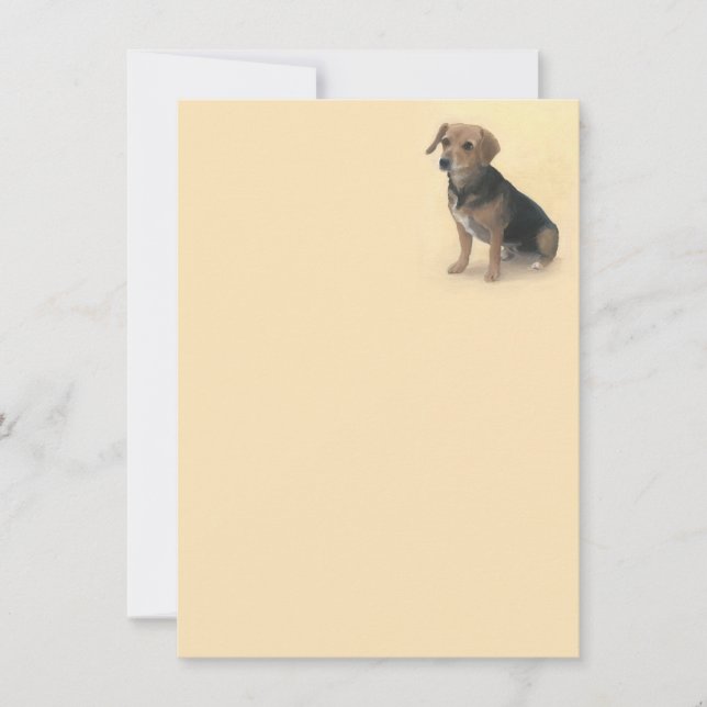 Adorable Beagle Mix Notecard (Front)