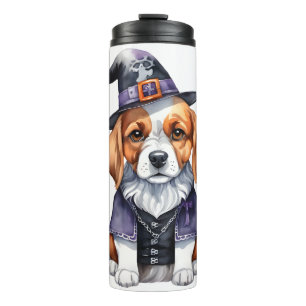 Adorable Beagle Puppy Halloween Spooky Season Thermal Tumbler