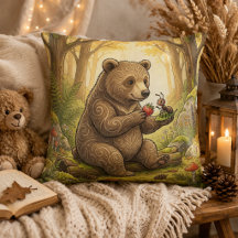 Adorable Bear and Ant Friend Forest Animals