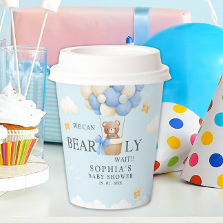 Adorable Bear | Baby shower Boy Party Decoration Paper Cups