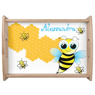 Adorable Bee & Honey Hives For Kids Serving Tray